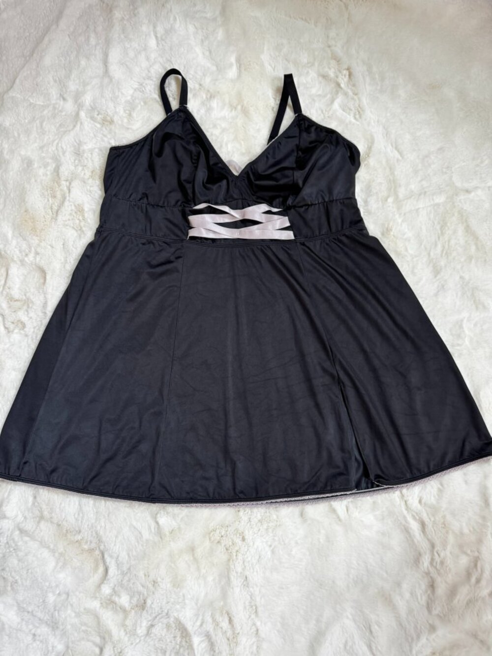 Torrid Black Lavender Slip Chemise - Size 3